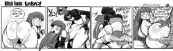 1boy 1boy1girl 1girls 2024 afro asian asian_female ass ass_focus ass_grab bean_smile black_and_white blush_lines boxx_wrench comic comic_panel doggy_style english_text female glitch_techs hector_nieves interracial long_hair male miko_kubota monochrome nude nude_female penis penis_in_pussy pussy pussy_juice sex smile speech_bubble text uniform