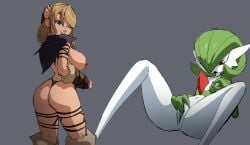 2girls arm_up ass astrid_hofferson back blonde_hair blue_eyes bob_cut breasts brown_hair clitoral_hood clitoris closed_mouth clothing colored_skin coolerinker female female_masturbation female_only fingering flat_chest from_behind fur_trim gardevoir grabbing_own_breast green_hair green_skin hair_between_eyes hair_over_one_eye half-closed_eyes hand_up happy how_to_train_your_dragon inker_comics inkershike interspecies large_breasts legs_apart long_hair looking_at_viewer looking_back looking_down lying masturbation multicolored_skin multiple_girls nipples nude on_back one_eye_closed one_eye_covered open_mouth panties pokemon pokemon_(creature) presenting pussy red_eyes short_hair smile spread_legs standing thigh_strap thighs tongue tongue_out two-tone_skin underwear vagina vambraces white_skin