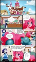 ass autumnmelody big_ass breasts bubble_butt hair large_ass my_little_pony pink_hair pinkie_pie_(mlp) purple_hair rarity_(mlp) wide_hips