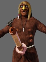 3d balls beak blonde_hair fur heterochromia horsecock huge_cock male male_only male_urethral_insertion multi_balls multi_genitalia multi_nipple urethral_insertion what xavier_(xra) xavier_renegade_angel