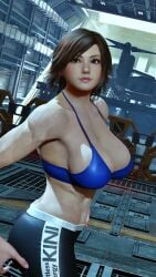 1girls alluring athletic athletic_female big_breasts breasts brown_eyes brown_hair cleavage envy15re2lm female fit fit_female gym_pants kazama_asuka mode namco pin_up solo sports_bra tekken tekken_7 tekken_8 tekken_tag_tournament_2