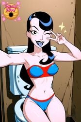 1female 1females 1woman 2d ai_generated artist_logo baddie bangs bare_arms bare_chest bare_legs bare_shoulders bare_skin bare_thighs bathroom bathroom_selfie batman_(series) batman_beyond bellybutton bikini bikini_bottom bikini_only bikini_top black_lips black_lipstick blue_bikini_bottom blue_tongue breasts brown_hair brunette-haired_female brunette_female brunette_hair brunette_hair_female cameltoe cleavage clothed clothed_female clothing collarbone collarbones covered_breasts cracked_wall dc dc_comics dcau english_text eyebrows female female_only fully_clothed fully_clothed_female girl goth goth_girl goth_makeup gothic gothic_girl gothic_makeup hair hair_on_shoulder high_res high_resolution highleg highleg_bikini highres hunnyhive hunnyhive(artist) hunnyhivestudio hunnyhivestudios indoors inque legs legs_together light-skinned_female light_skin lips lipstick long_black_hair long_hair metahuman midriff navel one_eye_closed one_eye_open pale pale-skinned_female pale_skin peace_sign pussy_visible_through_bikini pussy_visible_through_clothes pussy_visible_through_swimsuit pussy_visible_through_thong questionable red_and_blue restroom revealing_swimsuit scantily_clad selfie selfie_pose sexy sexy_body sexy_female sexy_pose shoulders sitting sitting_female sitting_on_toilet solo solo_female sticking_out_tongue sticking_tongue_out stomach strapless strapless_bikini strapless_swimsuit supervillainess swimsuit swimwear teeth teeth_showing teeth_visible thigh_gap thighs thong thong_bikini toilet toned_female toned_stomach tongue tongue_out upper_teeth upper_teeth_only v_sign vagina_visible_through_clothing villainess warner_bros warner_bros._animation warner_brothers white_skin white_skinned_female wink winking winking_at_viewer winking_eye