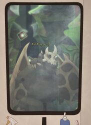 anthro bathroom big_nipples claws demon disney fluffy fluffy_tail gay genitals hi_res horn looking_at_viewer magic male mirror nipples nude olivepup_00 overweight overweight_male papa_titan_(the_owl_house) penis portal reflection solo tail the_owl_house titan_(the_owl_house) wings