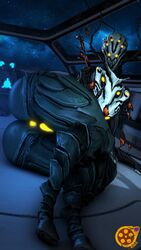 2018 3d alien anthro anus ass big_butt female glowing huge_butt humanoid looking_at_viewer nude oberon_(warframe) pussy sfrogue solo source_filmmaker video_games warframe