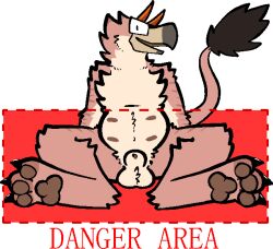 animal_genitalia anthro avian balls beak belly_nipples english_text eyewear genitals glasses gryphon male mythological_avian mythological_creature mythology nipples nude paws sheath sitting solo tail text trout_(artist) trout_(character)