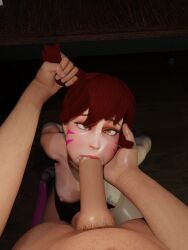 1boy 1girls 3d 3d_(artwork) 3dcharacters activision alternate_hairstyle asian asian_female blizzard_entertainment d.va female hana_song korean_female light-skinned_female light-skinned_male light_skin male nyl_d.va overwatch overwatch_2 pixiv ponytail short_ponytail