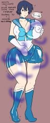 1girls bishoujo_senshi_sailor_moon bow breast_expansion female female_only freckles hair_ornament horny_female legs_apart loss_of_dexterity midriff nipples_visible_through_clothing panties_aside persona plain_background puckered_lips pussy pussy_juice pussy_juice_drip question_mark rubber_skin rubber_transformation sailor_mercury sex_doll sex_doll_holes sex_doll_transformation sex_toy sex_toy_transformation shiny_skin shirogane_naoto simple_background solo spread_legs transformation writing xxxx52