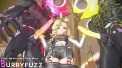 1girls 2boys 3d :3 animated blonde_hair breasts burryfuzz clothed_female double_handjob ethereal_(zenless_zone_zero) female green_eyes handjob height_difference hoyoverse larger_male lecheryamoreva light-skinned_female light_skin longer_than_10_seconds male medium_breasts midriff monster monster_cock muscular muscular_male navel penis piper_wheel precum shorter_than_30_seconds size_difference smaller_female straight tagme video zenless_zone_zero