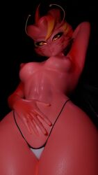 1girls 3d 3d_(artwork) areola areolae breasts breasts_out dark_willow dota_2 fairy female female_focus female_only fit fit_female hips kivi976 looking_at_viewer naked naked_female no_bra nude nude_female panties red_body red_skin shiny_skin short_hair smile solo solo_female solo_focus sweat sweatdrop thick_thighs thighs tits_out underwear wings
