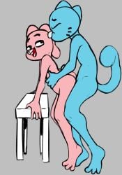 1boy 1girls 2025 3_toes 4_fingers ambiguous_penetration anais_watterson anthro anthro_on_anthro anthro_penetrated anthro_penetrating anthro_penetrating_anthro arm_support ass big_eyes biped black_eyebrows black_eyes black_markings blue_body blue_ears blue_fur blue_markings blue_tail brother brother_and_sister brother_penetrating_sister buckteeth cartoon_network chair closed_eyes curved_eyebrows digital_drawing_(artwork) digital_media_(artwork) domestic_cat duo eyebrows facial_markings feet felid feline felis female female_penetrated fingers flat_chested floppy_ears from_behind_position fur furniture grabbing_from_behind grey_background gumball_watterson head_markings hi_res humanoid_hands incest interspecies iris lagomorph leaning leaning_forward leporid light_body light_fur looking_at_another looking_at_partner looking_back looking_back_at_another looking_back_at_partner lop_ears male male/female male_penetrating male_penetrating_female mammal markings monotone_background monotone_tail muzzle_(marking) nude nude_anthro nude_female nude_male open_mouth open_smile orange_nose penetration pink_body pink_ears pink_fur pink_markings pink_nose pink_tongue plantigrade pointy_ears prick_ears rabbit scut_tail sex short_tail sibling side_view simple_background sister smile smiling_at_another smiling_at_partner snout standing standing_doggystyle standing_sex tail teeth the_amazing_world_of_gumball toes tongue waist_grab whisker_markings white_tail young young_anthro young_female young_male young_on_young young_penetrated young_penetrating zambs