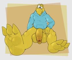 3_toes 4_fingers anthro balls bandage bandage_on_face bandage_on_nose barefoot big_balls big_penis blue_clothing blue_hoodie blue_topwear bodily_fluids bottomless clothed clothing feet fingers foot_focus foreskin front_view genitals hi_res hoodie huge_balls huge_cock humanoid_genitalia humanoid_penis koopa koops long_foreskin male mario_bros nintendo paper_mario penis rokie38 scalie simple_background simple_eyes sitting solo sweat sweaty_balls sweaty_face sweaty_feet sweaty_genitalia toes topwear uncircumcised unretracted_foreskin yellow_balls yellow_body yellow_penis
