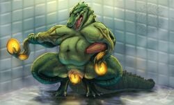 absurd_res ahe_gao alligator alligatorid anthro ass belly big_belly big_breasts big_butt birth bodily_fluids breasts bulkrolly crocodilian crouching female forced genital_fluids green_body hi_res huge_belly huge_breasts huge_butt huge_thighs looking_pleasured overweight overweight_female parasite plant pregnant reptile saliva scalie sharp_teeth slightly_chubby solo spread_legs spreading tears teeth thick_thighs vaginal_fluids