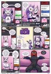 absurd_res balls bear bear213 bewear big_penis breasts claire_(bear213) comic dreadlocks eyewear female femboy fur generation_4_pokemon generation_5_pokemon generation_7_pokemon genitals glasses hair hi_res hybrid invalid_tag kuma_grizzly lucario male mammal mienshao muscular nintendo nipples penis pink_body pink_fur pink_hair pokemon pokemon_(species) purple_body purple_fur purple_hair red_hair skye_(bear213) white_body white_fur