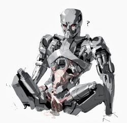 after_sex after_vaginal confused cum cum_in_pussy cum_inside cyborg dripping_cum hi_res metallic_body pipebomb_(cracker68659106) robot sex_machine sex_robot solo t-800 technophilia terminator