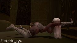 big_ass big_breasts blowjob dancer dancer_outfit dark_elf dildo electric_ryu elf female tattoos vrchat vrchat_avatar