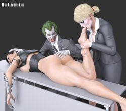 1boy 1boy2girls 2girls 2girls1boy ass ass_grab b-i-t-a-m-i-n barefoot batman_(series) boobs_out breasts breasts_out cat_ears catsuit catwoman catwoman_(injustice) dc dc_comics feet female female_focus foot foot_fetish foot_in_mouth injustice_2 joker leather leather_clothing male molestation molesting naked naked_female nude nude_female pale-skinned_female pale_skin questionable_consent rape raped raped_by_enemy raped_girl selina_kyle soles sucking_feet sucking_toes threesome toes unconscious yuri