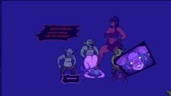 angry_expression bratty_correction cella34 dialogue elf english_text female foot_on_head futanari goblin goblin_male head_down_ass_up humiliation intersex male night_elf night_elf_female orc orc_futanari pushing_head_down tales_of_the_moon tearing_up