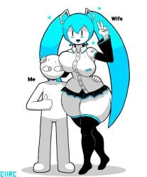 hatsune_miku bbw thick_thighs thick_ass thighs thick_legs thick_hips huge_breasts huge_ass big_breasts big_ass anon anonymous_male evrc