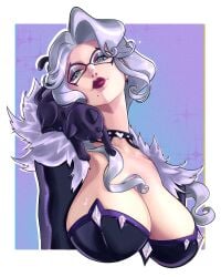 1girls 2026 alluring big_breasts black_cat_(marvel) black_cat_(marvel_rivals) bodysuit breasts bursting_breasts bust_portrait cat choker cleavage collar color colored enticing eyeshadow felicia_hardy female green_eyes high_resolution highres huge_breasts large_breasts light-skinned_female light_skin looking_at_viewer marvel marvel_comics marvel_rivals massive_breasts megamilksman pinup purple_lipstick seducing seductive seductive_look skin_tight spider-man_(series) teasing teasing_viewer temptation tempting tempting_viewer thick_breasts tight_clothes tight_clothing voluptuous voluptuous_female white_fur white_hair