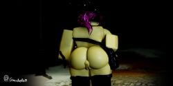 3d 3d_(artwork) 3d_model anus ass axe big_ass big_boobs boobs breasts female forsaken_(roblox) greenboyrr34 hat jane_doe_(forsaken) jane_doe_(roblox) naked naked_female neutral_expression pink_hair pussy roblox roblox_game robloxian thighs watermark