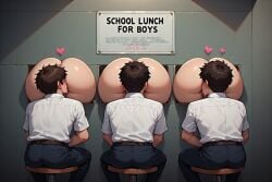 3boys 3women ai_generated analingus cunnilingus eating_ass eating_pussy femdom milfs school schoolboy straight