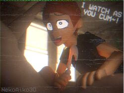 sml does_evil_things_guy does_bad_things_guy_(sml) jeffy's_infinite_irida nekoaiko3d blender blender_cycles lowpoly realistic_textures 2boys cumshot ejaculation cum vhs_filter hand_on_penis jerkingoff_another handjob lowres text