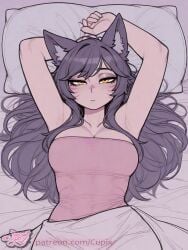 artist:cupix league_of_legends ahri 1girl solo breasts large_breasts nipples areolae ass pussy nude completely_nude uncensored nsfw hentai blush curvy thick_thighs wide_hips thighs navel long_hair looking_at_viewer smile seductive open_mouth full_body high_resolution highly_detailed simple_background rule34 ai_generated patreon