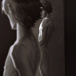 1boy arcane arcane_viktor before_sex black_background chest color colored dark_background digital_media_(artwork) full_color gay gay_male league_of_legends mirror looking_back male male_only naked naked_male nipples nude nude_male pale-skinned_male pale_skin pre_sex presenting skinny_male solo solo_male ass ass_focus butt butt_focus skinny arched_back highs transgender transgender_male transgender_man twink viktor_(league_of_legends) wet wet_pussy greyscale artistic_nude standing over_shoulder hair riot_games faux_soul nsfw suggestive suggestive_pose suggestive_look