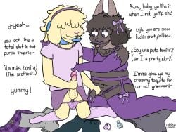 4:3 accessory anthro blush bodily_fluids bottomwear bovid bow_ribbon bra caprine chastity_device clothed clothing clothing_around_legs clothing_aside crossdressing crossdressing_male cum dialogue duo english_text erection femboy frilly frilly_accessory frilly_bra frilly_clothing frilly_panties frilly_underwear genital_fluids gloves hair_accessory hairband handjob handjob_while_masturbating handwear hebridean_sheep leakage leaking_precum legwear lingerie lingerie_panties lipstick lube makeup male male/male mammal masturbation panties panties_around_legs panties_aside panties_down partially_clothed penile precum precum_on_clothing precum_string precum_through_clothing precum_through_underwear profanity rubbing_penis rubbing_tip sex sheep shirt skirt spanish_text ssdressing stockings text thigh_highs topwear underwear underwear_around_legs underwear_aside underwear_down upskirt wet wet_clothing yebisu