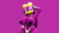 3d anthro areola bird erect_nipples female female_only grey-yordle huge_breasts looking_at_viewer nipples solo sonic_(series) swallow_(bird) wave_the_swallow