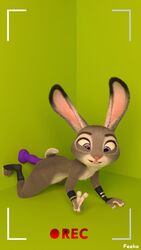 3d anthro dildo disney feeko_(artist) female flat_chest green_room judy_hopps lagomorph mammal masturbation nude paws pose rabbit recording sex_toy solo zootopia