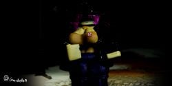 3d 3d_(artwork) 3d_model big_boobs boobs collar female forsaken_(roblox) greenboyrr34 hat jane_doe_(forsaken) jane_doe_(roblox) neutral_expression pink_hair roblox roblox_game robloxian tagme thighs twitter_username watermark
