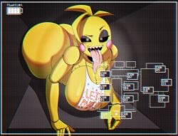 big_breasts camera_view five_nights_at_freddy's five_nights_at_freddy's_2 fnaf2_location god1annie huge_ass large_ass solo tagme tongue tongue_out toy_chica_(fnaf) vent