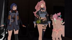 1girls 3d 3d_artwork 4futas angels_of_delusion aria_(zenless_zone_zero) aria_(zenless_zone_zero)_(human_form) belle_(zenless_zone_zero) big_ass big_breasts big_penis erect_penis erection naked naked_futa nicole_demara nude nude_futanari penis pervert pink_hair runeiteer story story_at_source sunna_(zenless_zone_zero) unaware_female watching zenless_zone_zero zzz