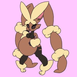 anthro anthro_female anthro_only enjoying_pregnancy female female_focus female_pokemon fighting_type generation_4_pokemon lopunny mega_evolution mega_lopunny normal_type pokemon pokemon_(species) pokemon_dppt pokemon_xy pregnant pregnant_belly pregnant_female rabbit rabbit_girl