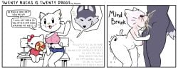 animal_genitalia animal_penis anthro avioylin balls balls_deep bench big_breasts big_butt blush bodily_fluids breasts butt candy canid canine canine_genitalia canine_penis canis comic cum cum_from_nose cum_in_nose cum_inside deep_throat dessert dialogue domestic_cat dominant duo ejaculation fan_character felid feline felis female food forced forced_oral gagging genital_fluids genitals grey_body hello_kitty_(character) hello_kitty_(series) hi_res interspecies interspecies_domination knife knot knotted_penis lollipop makeup male male/female mammal mascara mature_anthro mature_female mind_break motion_lines multiple_scenes neck_bulge nipple_outline open_mouth oral oral_penetration penetration penis running_makeup running_mascara sanrio sex sharp_teeth simple_background sitting speech_bubble teeth text thick_thighs translucent vaginal_fluids vaginal_squirting wave whiskers white_background wolf