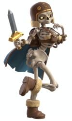 clash_(series) clash_royale supercell hero_balloon_(clash_royale) skeletrooper_(clash_royale) aeri_(clash_royale) 1girls skeleton female female_only female_focus white_background skeleton_girl bones solo solo_focus solo_female looking_at_viewer seductive seductive_look pose seductive_pose skeleton_(clash_of_clans) ai_generated accurate_art_style full_body