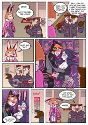 8_panel_comic absurd_res anthro armor avian beak biped bird black_nose blue_eyes blush blush_lines bodily_fluids box breasts brown_body brown_eyes canid canine canis caught_in_the_act cleaning_supplies cleaning_tool clothed clothed_female clothed_sex clothing comic container dialogue door english_text exposed eyebrows feathers felid female fingers fox fully_clothed fur genital_fluids genitals green_eyes group headgear helmet hi_res holding_object holding_tool jacket janitor_closet jewelry keypad lagomorph legwear leporid luchosfactory male male/female mammal markings meika_(rimba_racer) miles_(rimba_racer) moan mop motor_oil ms._torres_(rimba_racer) multicolored_body multicolored_feathers multicolored_fur necklace nipples nude orange_body orange_fur owl pantherine pantyhose partially_clothed penetration penile penile_penetration penis penis_in_vagina pink_nose pushbutton rabbit rabbit_ears rimba_racer sex shocked smile speech_bubble striped_body striped_fur striped_markings stripes surprised tag_(rimba_racer) tan_body tan_feathers tan_fur teeth text tiger tools topwear unprofessional_behavior vaginal vaginal_fluids vaginal_penetration walk-in white_body white_fur wrench