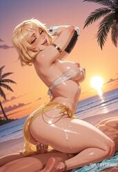 sultryspark ai_generated patreon patreon_username artist_name futarush riot_games valorant deadlock_(valorant) 1girl 1boy breasts sunset cum hetero penis nipples blonde_hair sex cowgirl_position girl_on_top ass outdoors straddling cum_in_pussy tongue beach armlet barefoot vaginal shiny_skin tongue_out palm_tree anklet single_elbow_glove blue_eyes o-ring jewelry orange_sky gloves open_mouth elbow_gloves tree sun o-ring_top swimsuit nude bikini see-through short_hair medium_hair uncensored smile large_breasts solo_focus freckles ocean blush cum_on_ass gradient_sky looking_at_viewer sky strapless_bikini water