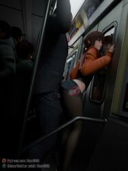 1boy 1girls 20_seconds alex_(alexw95) alexw95 animated brown_hair deep_penetration hidden_sex light-skinned_female light_skin no_sound public public_sex secret_sex sex sex_from_behind short_hair tagme train underground vaginal_penetration vaginal_sex video