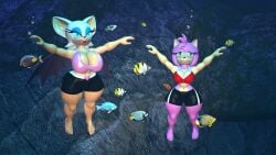 sega sonic_(series) sonic_the_hedgehog_(series) amy_rose rouge_the_bat stadleey 2girls bat female hedgehog peril underwater underwater_peril drowning suffocating suffocation choking asphyxiation asphyxia shorts gym_shorts bbw thicc thicc_thighs big_legs plus_size big_boobs big_breast big_tits bra booty_shorts puffy_cheeks big_butt wide_hips fat chubby fat_girl fat_woman chubby_girl chubby_woman mombod mom_bod damsel underwear thick curvy boobs