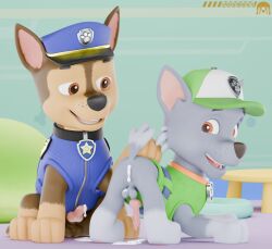 absurd_res after_sex animal_genitalia animal_penis anus blender_(artwork) blender_cycles_(artwork) bodily_fluids canid canine canine_genitalia canine_penis canis chase_(paw_patrol) clothed clothing cum cum_in_ass cum_inside cum_on_penis digital_media_(artwork) domestic_dog duo feral genital_fluids genitals german_shepherd herding_dog hi_res inside leaking_cum looking_at_another looking_back male male/male mammal mixed_breed partially_clothed pastoral_dog paw_patrol penis police police_hat police_uniform rocky_(paw_patrol) smile smiling_at_another smiling_at_partner uniform unknowndata