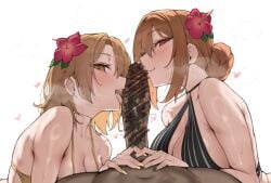 1boy 1boy2girls 2girls 2girls1boy aster_crowley bare_shoulders bikini black_bikini blowjob blowjob_sandwich blush breasts brown_eyes brown_hair censored cheating_wife choker cleavage collarbone commentary_request cooperative_fellatio dark-skinned_male dark_skin earrings erection fellatio female ffm ffm_threesome flower group_sex hair_bun hair_flower hair_ornament hetero isshiki_iroha large_breasts licking licking_penis light-skinned_female light_skin long_hair looking_at_viewer male male/female male_pov mother multiple_girls my_teen_romantic_comedy_snafu netorare ntr open_mouth oral orange_eyes orange_hair pale-skinned_female pale_skin penis pov pov_crotch precum saliva short_hair smile swimsuit teamwork teamwork_(sexual) threesome yahari_ore_no_seishun_lovecome_wa_machigatteiru. yellow_bikini yuigahama_yui's_mother