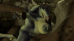 big_breasts female kroxigor nipples penis