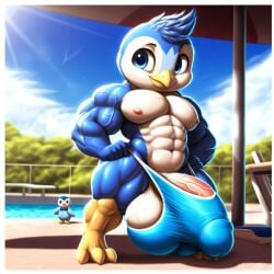 1anthro 1boy 1male 1man 1pokemon 3_toes 4_fingers abs ai_generated almost_naked anthro anthro_male anthro_only balls balls_outline ballsack bara bara_tiddies bara_tits barely_contained barely_contained_penis beach biceps big_balls big_bulge big_cock big_dick big_muscles big_pecs big_penis big_testicles boner broad_shoulders brown_eyes bulge calves cock cub cute cute_boy cute_face deltoids dick erect_penis erection exposed_penis fat_balls fat_cock fat_penis flame flexing floppy_ears hands_on_hips hard_nipples huge_balls huge_cock huge_testicles hyper_balls hyper_bulge hyper_cock hyper_penis hyper_testicles large_cock large_dick large_pecs large_pectorals large_penis looking_at_viewer male male_anthro male_chest male_feet male_focus male_nipples male_only male_swimwear man_boobs man_breasts man_tits manly muscle muscle_boy muscles muscular muscular_anthro muscular_male nai_diffusion nuts nutsack open_smile outdoors outside pecs pectorals penis_outline piplup pokemon pokemon_(species) posing posing_for_the_viewer proud scrotum shameless short_hair shortstack small_but_hung small_but_hyper solo solo_male standing stocky stretched_clothing swollen_balls tail testicles theblockhead thick thick_legs thick_penis thick_thighs thong_only vein veins veins_on_dick veiny veiny_balls veiny_cock veiny_muscles veiny_penis veiny_testicles young young_male