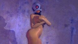 ass big_ass big_breasts combine_assassin completely_nude_female covering_breasts half-life half-life_2 naked nude nude_female smiling_at_viewer teasing teasing_viewer