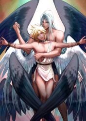 2boys cloud_strife final_fantasy final_fantasy_vii gay sephiroth