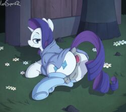 anal anus female friendship_is_magic gaping gaping_anus lord_superstar my_little_pony rarity_(mlp) smooth_skin solo