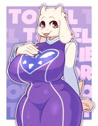 1girls anthro big_breasts breasts budoti cute female furry giant_breasts goat goat_girl goat_horns goat_humanoid milf mommy mother thick_thighs toby_fox tongue tongue_out toriel undertale undertale_(series) wide_hips