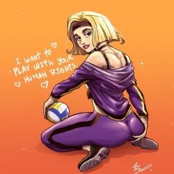 ass bra bra_strap coach_greer dialogue disney disney_channel grabbing_ass grabbing_own_ass looking_at_viewer marvel marvel_comics milf moon_girl_and_devil_dinosaur soccer_mom sportswear thighs